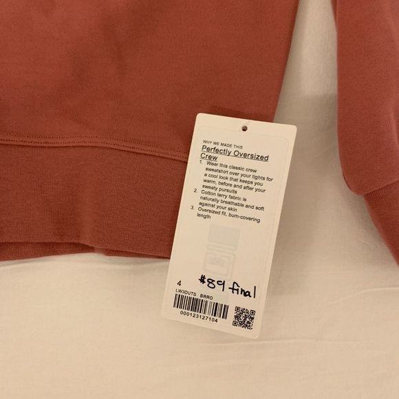 Lululemon Perfectly Oversized Crew in Brier Rose Size 4 - Picture 8 of 8